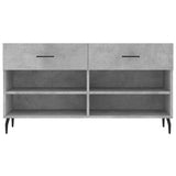 Shoe Bench Concrete Grey 102x35x55 cm Engineered Wood 829760