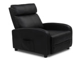 PU With 2-Point Massage Heating Function Recliner Black 95633974