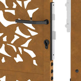 Garden Gate 100x125 cm Weathering Steel Leaf Design 4100965