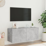 TV Wall Cabinet with LED Lights Concrete Grey 100x35x41 cm 837326