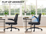 Mesh Back Office Chair, with Flip-Up Arms - Black T3398P328237