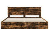 Bed Frame with Drawer Smoked Oak 160 x 200 cm Engineer Wood 3411100