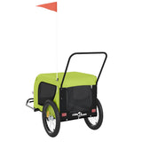 Pet Bike Trailer Green and Black Oxford Fabric and Iron 94032