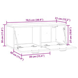 Wall-Mounted TV Cabinet Concrete Grey 78.5 x 31 x 30 cm 899398
