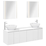 Bathroom Cabinet Set 5 pcs White Engineered Wood 3406487