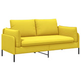 2-Seater Sofa Light Yellow 188 x 81 x 89 cm Fabric 42048608