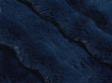 Anti-Slip Faux Rabbit Fur Blanket Olite Marine Blue Polyester 42021826