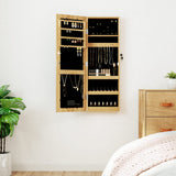 Mirror Jewellery Cabinet with LED Lights Wall Mounted 353252