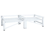 Washing and Drying Machine Pedestal with Pull-out Shelves White 51196