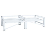 Washing and Drying Machine Pedestal with Pull-out Shelves White 51196