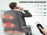 Office Chair with 6-point Massage and Heat, Fabric Computer Desk Chair with Reclining Backrest, High T3398P341237