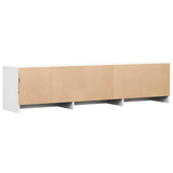 TV Cabinet with LED White 165 x 34 x 40 cm Engineered Wood 8006547