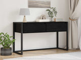 End Table Black Oak 100 x 36 x 75 cm Engineered Wood 886696