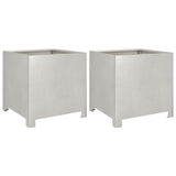 ZNTS Garden Planters 2 pcs 40x40x40 cm Stainless Steel 851208