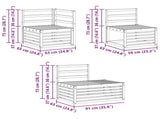 Outdoor Sofa Set Natural 273 x 213.5 x 73 cm Solid Acacia Wood 3375449