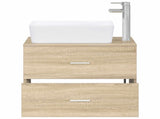 Bathroom Furniture Set Sonoma Oak Engineered Wood 3404392