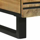 Coffee Table Brown and Black 100 x 54 x 40 cm Solid Acacia wood 4017948