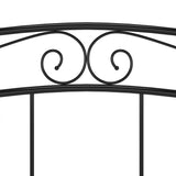Bed Frame without Mattress Black Metal 160x200 cm 325000