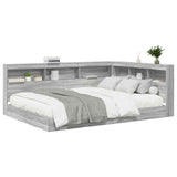 Bookcase Bed Grey sonoma 160 x 200 cm Engineered wood 3335743