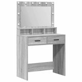 Dressing Table Grey Sonoma 79 x 41 x 135 cm Engineered Wood 865087