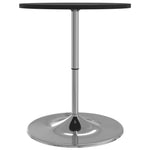 ZNTS Bar Table Black 60x60x90 cm Engineered Wood and Chromed Steel 4007193