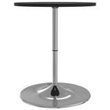 ZNTS Bar Table Black 60x60x90 cm Engineered Wood and Chromed Steel 4007193