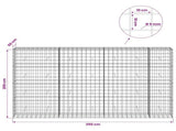Gabion with 5 mm Wire and 10x10 cm Mesh 350x50x200 cm 3465265