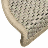 Stair Mats Self-adhesive Sisal-Look 15 pcs 56x17x3 cm Light Green 326863