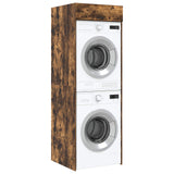 Wash Machine Cabinet with Storage Smoked Oak 67.5 x 68 x 200 cm 3422788