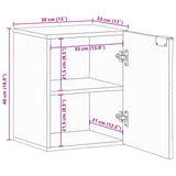 Bathroom Hanging Cabinet Brown 38 x 33 x 48 cm Solid Mango Wood 4017776