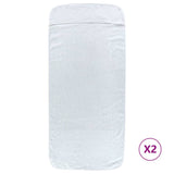 Beach Towels 2 pcs White 75x200 cm Fabric 400 GSM 362670