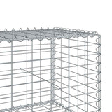 Gabion Basket with Cover 200x50x50 cm Galvanised Iron 3295133