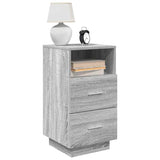 ZNTS Bedside Cabinet with 2 Drawers Grey Sonoma 36x36x68 cm 858588