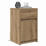 LED Bedside Cabinet Artisan oak 38 x 34 x 61 cm Engineered wood 874145