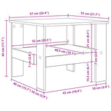 Coffee Table White 57 x 55 x 45 cm Engineered Wood 8000244