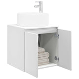 Wall-mounted Sink Vanity High Gloss White 49.5 x 44.5 x 65.5 cm 890466