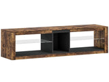 TV Stand Cabinet with LED Lights and Remote Control for TVs up to 65", Entertainment Centre with T3398P377891