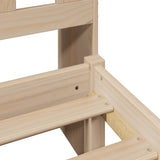 Bookcase Bed without Mattress 135x190 cm Doouble Solid Wood Pine 3321928