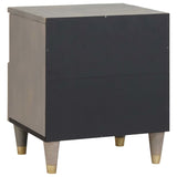 Bedside Cabinet Grey 40 x 33 x 46 cm Solid Mango Wood 4018778