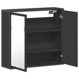 Bathroom Mirror Cabinet Black 65x20x60 cm Engineered Wood 849254