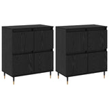 Sideboards 2 pcs Black oak 120 x 35 x 70 cm Engineered wood 3394529