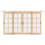 Sliding Door Hardware Kit 400 cm Stainless Steel Silver 3295774