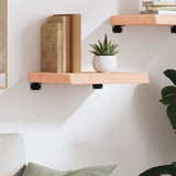 Wall Shelf 40x40x cm Untreated Solid Wood Oak 363511