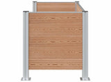 Garbage Bin Fence Brown 161 x 85 x 115 cm Aluminium and WPC 3429264