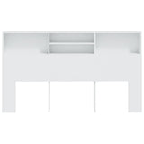 Headboard Cabinet White 180x19x103.5 cm 811880