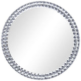 Wall Mirror Silver Acrylic Crystal, Tempered Glass 60 cm Diameter 249449