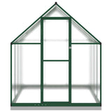 Greenhouse with Base Frame Green 224x169x202 cm Aluminium 3266324