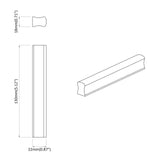 Straight Handle 587 pcs Natural Wood Color 130 x 25 x 30 mm 864700