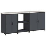 Kitchen Storage Set HATTEM 3 pcs Anthracite Cold-rolled Steel 3392703