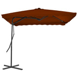 Garden Parasol with Steel Pole Terracotta 250x250x230 cm 312515